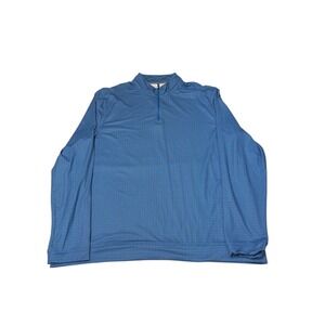 Southern Tide Mens Blue Geometric Print Quarter Zip Long Sleeve Pullover XXL